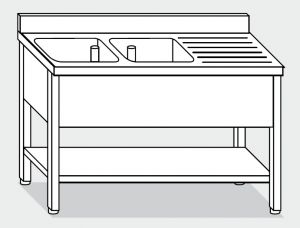 LT1134 Wash legs with stainless steel shelf