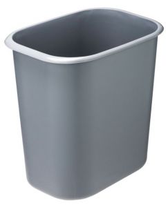 T114022 Rectangular grey Fire-retardant plastic paper bin 14 liters
