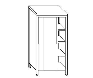 AN6012 armoire neutre en acier inoxydable avec portes coulissantes