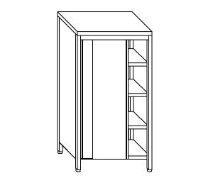 AN6016 armoire neutre en acier inoxydable avec portes coulissantes