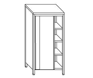 AN6020 armoire neutre en acier inoxydable avec portes coulissantes