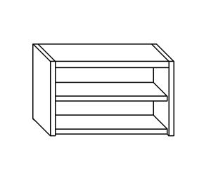 PE7002 wall unit with a stainless steel shelf L = 90cm