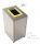 T789020 Brushed stainless steel case for recycling waste bin 60 liters