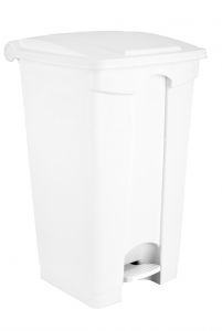 T115900 White Plastic pedal bin 90 liters (Pack of 3 pieces)