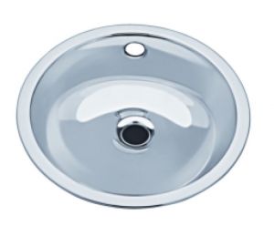 LX1140 Circular stainless steel wash basin decentralized 340x385x156 mm- POLISHED -