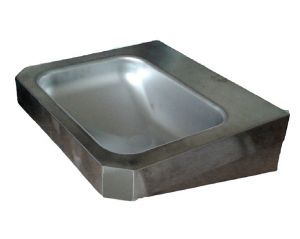 LX1350 Rectangular washbasin "Chigi" with stainless steel shelves 500x445x133 mm -LUCIDO -