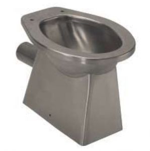 LX3010 stainless steel toilet with wall drain 520x365x375 mm - SATIN -