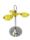 ITP156G Countertop holder in stainless steel with 3 supports in yellow acrylic