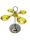 ITP157G Counter Cone Holders Stainless steel 4 supports acrylic YELLOW